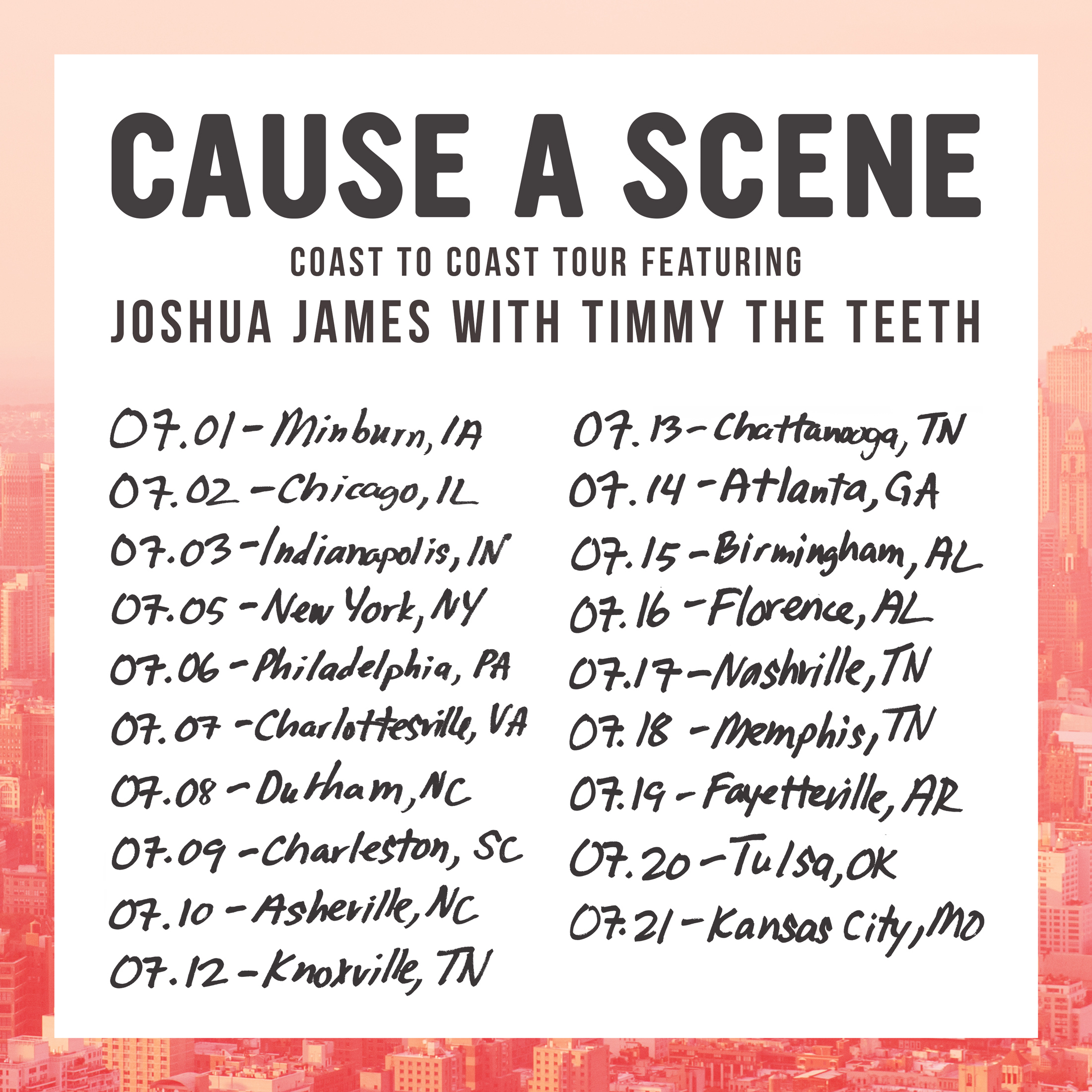 Cause A Scene Tour Announcement